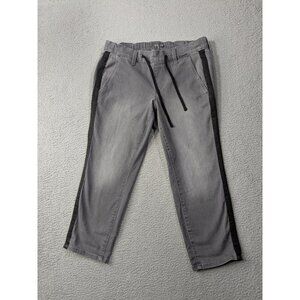 Torrid Crop Pull On Boyfriend Straight Pants Womens M/L 10 Medum/Large Gray